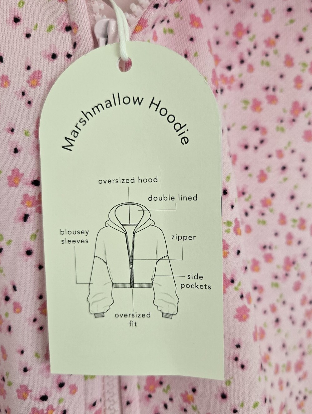 NWT Blogilates Women's Mommy & Me Marshmallow Full Zip Hooded Sweatshirt, Pink - Picture 4 of 8